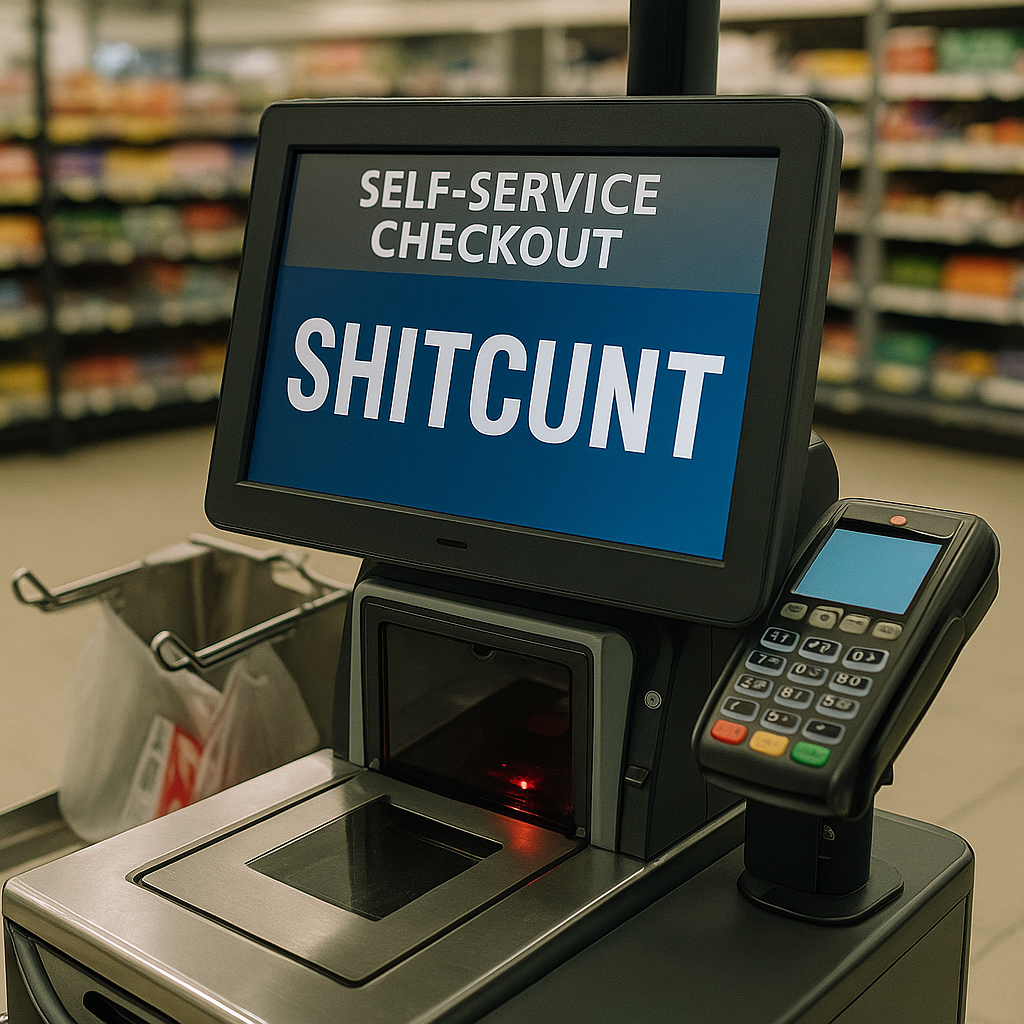 POS checkout telling you what to do